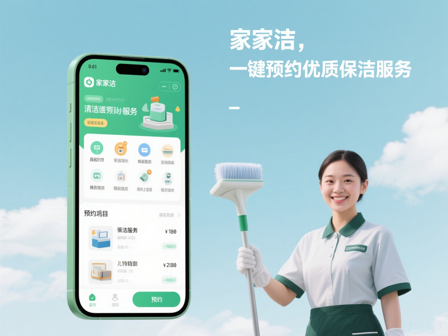 家家洁保洁服务小程序案例 - 订单量提升60%